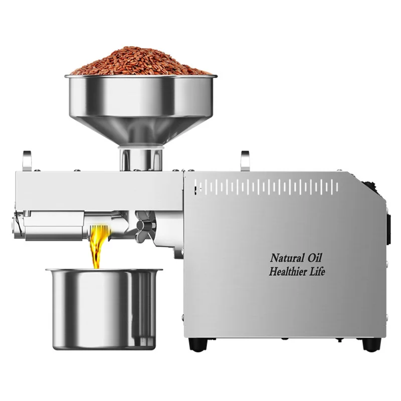 Automatic Oil Extractor Intelligent Temperature Controlled Stainless Steel Oil Press Machine For Cold/Hot Squeeze Heating