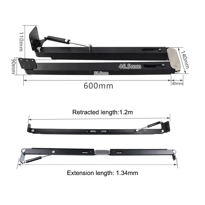 Imagem -03 - Flip-down Dobradiças de Mesa Dobráveis Mesa de Jantar Escondida Gabinete Conector do Desktop Acessórios de Hardware para Móveis