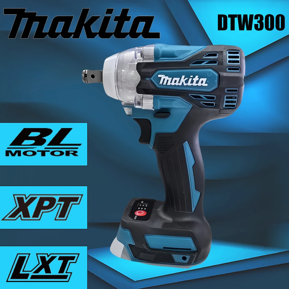 

Makita DTW300 Cordless Impact Wrench Brushless Motor Torque 330Nm Wrench Electric Key Variable Speed Electric Wrench 18V tools