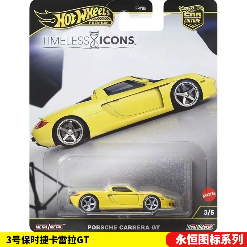 Mattel Hot Wheels 1/64 Collectible Car Toys Ferrari F50 Porsche Carrera GT Chassis Conversion Play Vehicle Model Timeless Icons