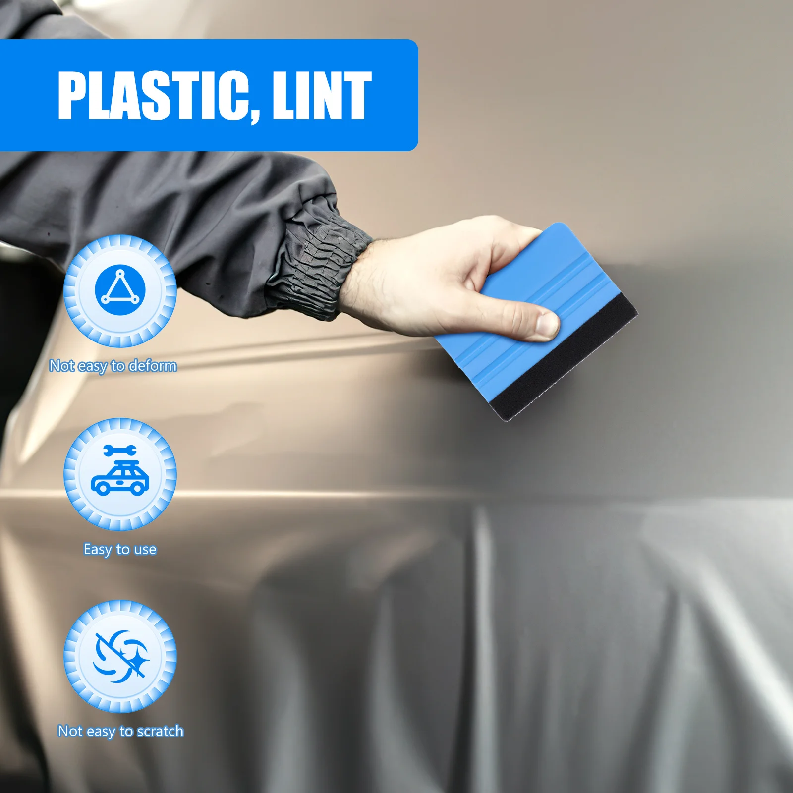 

1Set Wallpaper Smoothing Tool Kit Durable Peel Stick Wallpaper Application Tools Including Scrapers Cutter for Backsplash Wall