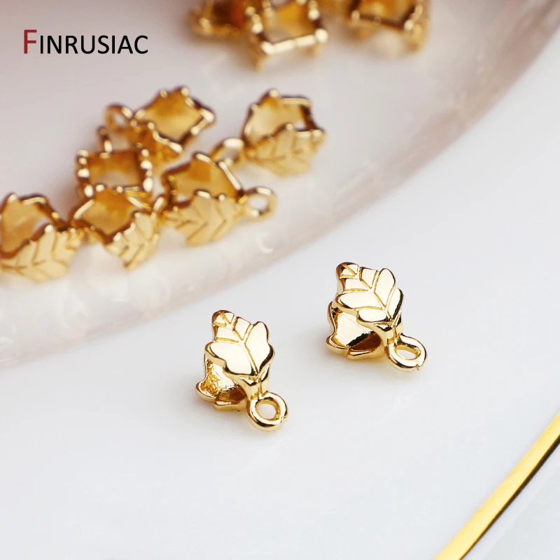 14K Gold Plated ทองเหลือง Leaf Shape Pinch BAIL Clasp สําหรับ DIY จี้คลิปสร้อยคอเครื่องประดับทําอุปกรณ์ผลการค้นหา