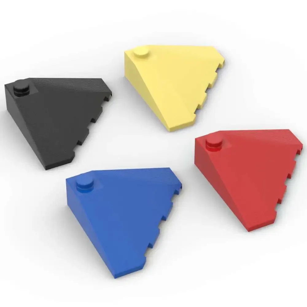 

MOC, 10 шт., часть 43708, клин 4x4, строительные блоки, наклон, 18 угловых кирпичей, головоломка с частицами, игрушки «сделай сам», подарки на день рождения для детей