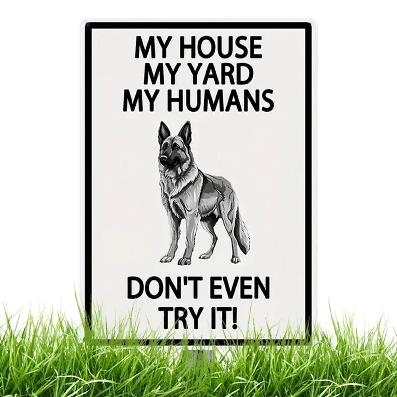 Beware Of Dog Metal Sign For Fence Warning Beware Of Dog Not Easily Deformed Do Not Enter Home Kitchen Farm Garden Decor