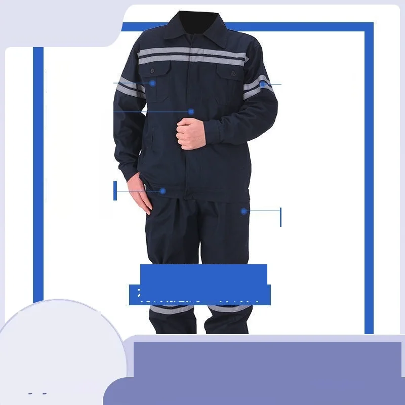 Chaqueta de trabajo de seguridad 100% algodón de alta visibilidad, pantalones, ropa de trabajo, traje de soldadura, reparador mecánico, uniforme de