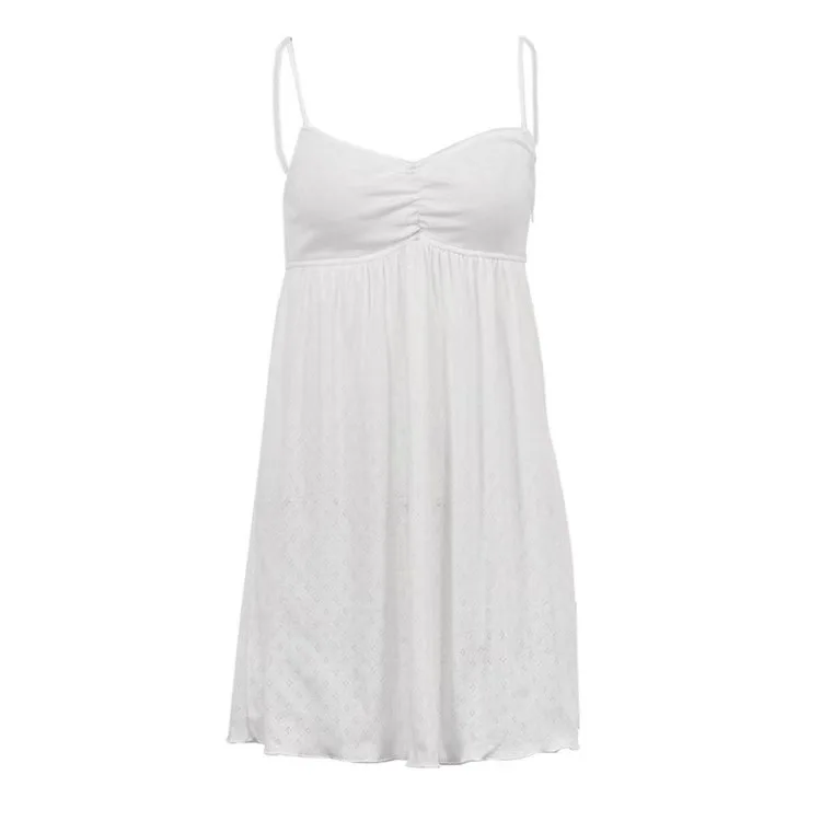 مريحة عارضة مطرزة كشكش حزام Sp Dr مثير V-ne ort تنورة طول Svel ملابس المنزل للشباب