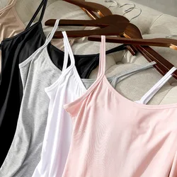 Sexy Camisoles Women Crop Tops Sleeveless Shirt Bralette Tops Solid Color Strap Skinny Vest Female Slimming Tanks Bra Underwear