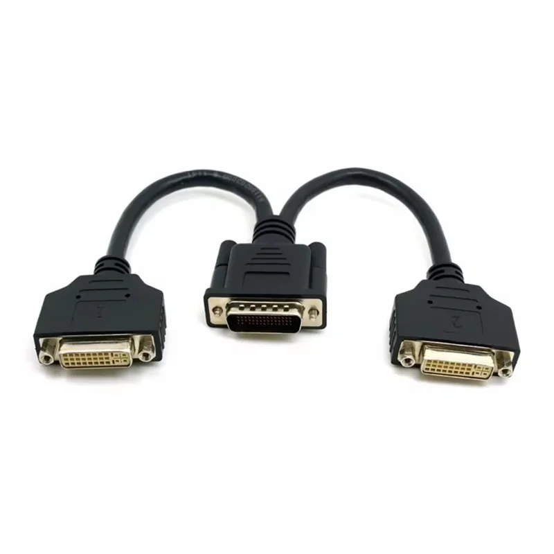 DMS-59 Male to Dual DVI 24+5 Female Splitter Extension Cable adapter converter connector 20cm