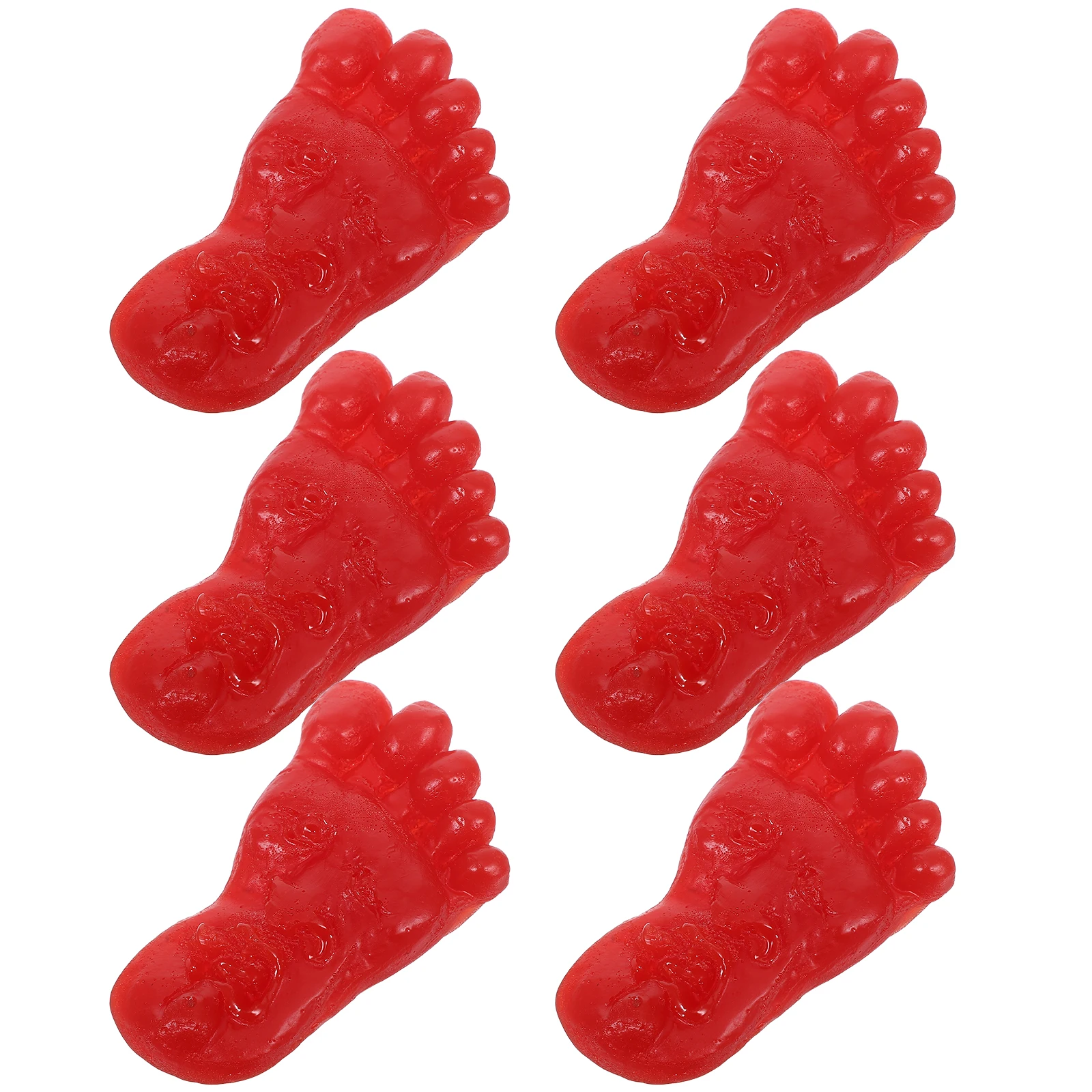 

6pcs Halloween Prank Decoration Realistic Bloody Foot Model Scary Accessories for Party DIY Decor Festive Supplies