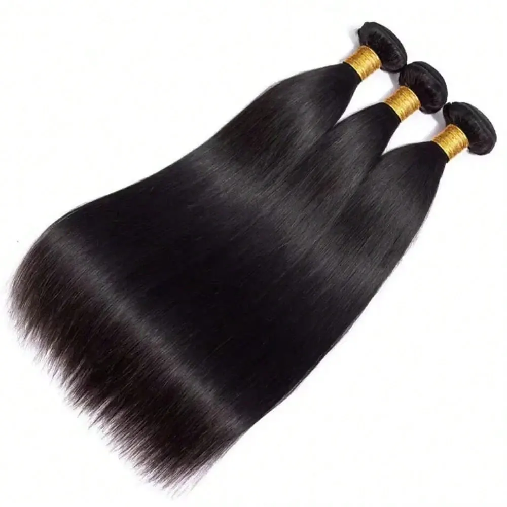 Straight Hair BundlesHuman Hair Weave Bundles  Hair Extension Natural Black 1 3 4Pcs 12 32Inches  Combo pack Multiple options