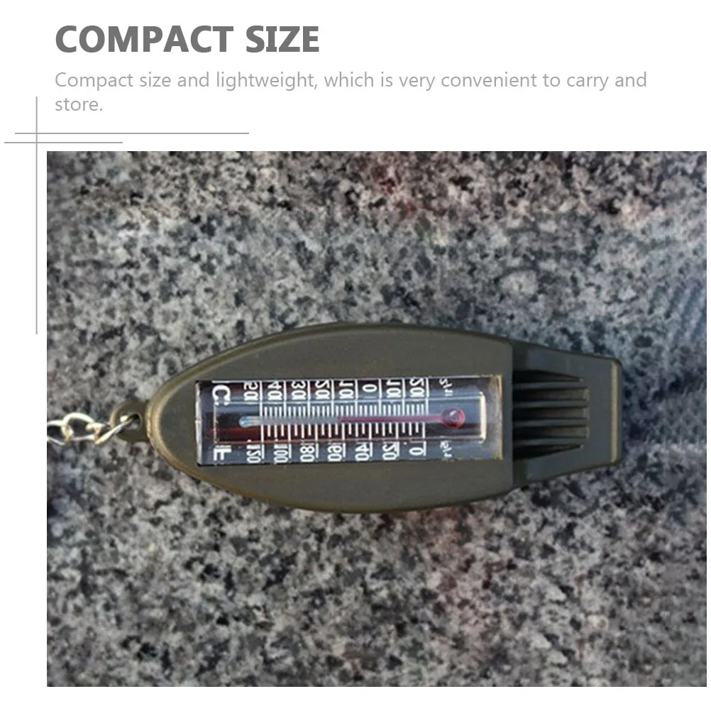 2 قطعة المدمجة خفيفة الوزن صافرة البوصلة ميزان الحرارة عدسة مكبرة أداة خارجية صفارة إنقاذ البوصلة المحمولة #1