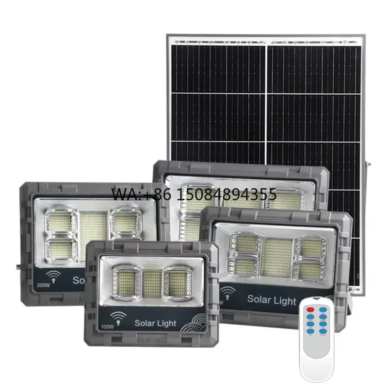 100W to 1000W IP66 Waterproof Outdoor Solar LED Flood Light with Reflective Led Focos ROHS Certified Glass Body IP66 Rating