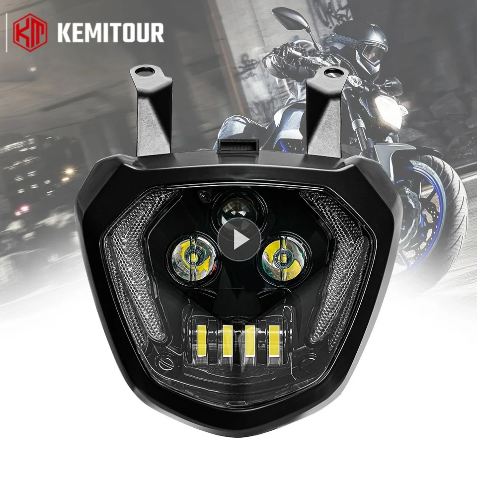 ヤマハMT07,Fz07,2014,2015,2016,2017用LEDヘッドライト,MT-07,FZ-07 l 