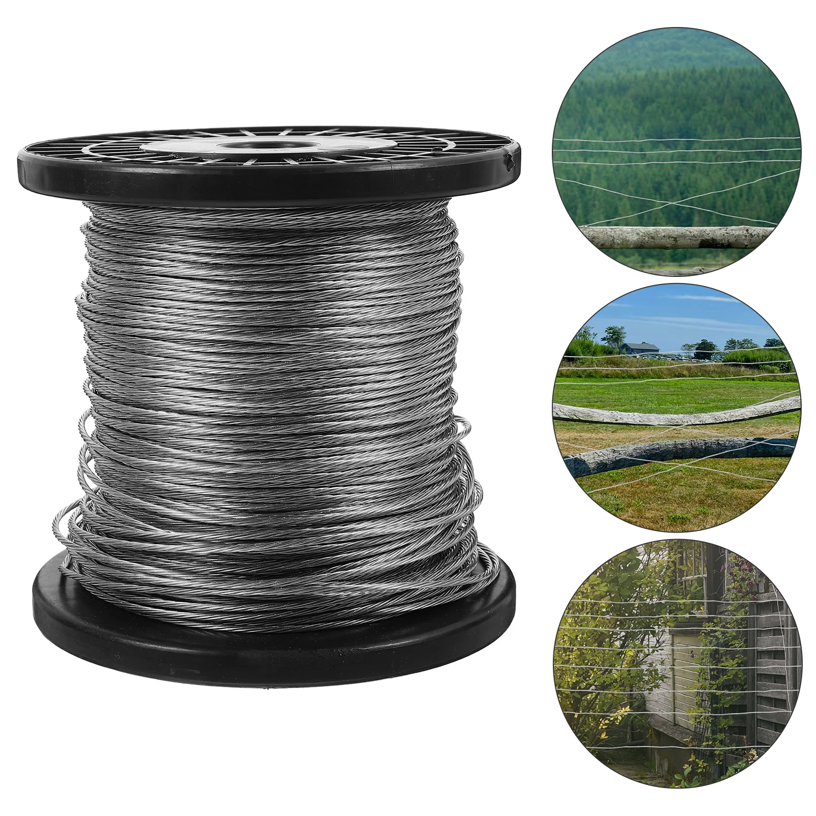 Electronic Fence Line Electric Ground Wire Universal Silver Aluminum-magnesium Alloy Pull Rod