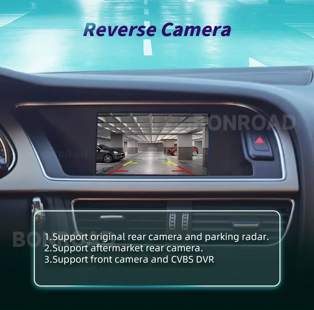 BONROAD Wireless CarPlay Android Auto Interface Adapter لأودي A4 B8 A5 Q5 2009-2015 مع AirPlay Mirror Link Bluetooth