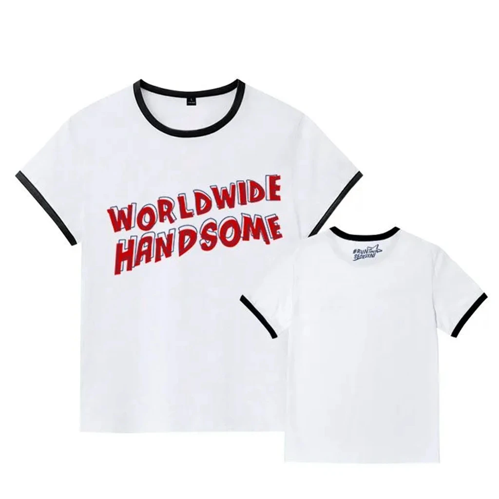 2025 Kpop Korean Trend Stars Same Style Letter PitBabe 9 WISH T-shirt Fans Women Men Summer Oversized Cotton Printe T-shirt