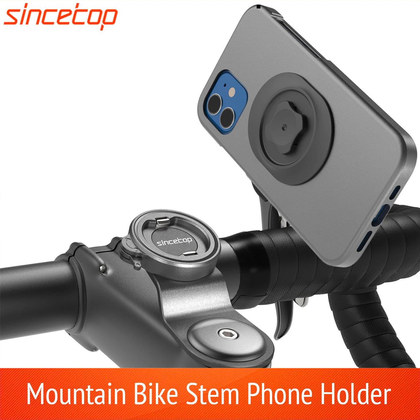 

Bike Stem Phone Holder,Bicycle Phone Mount,Aluminum ,Quick Release Attach/Detach Mountain/Road Bike Cycling Mobile Phone Clip