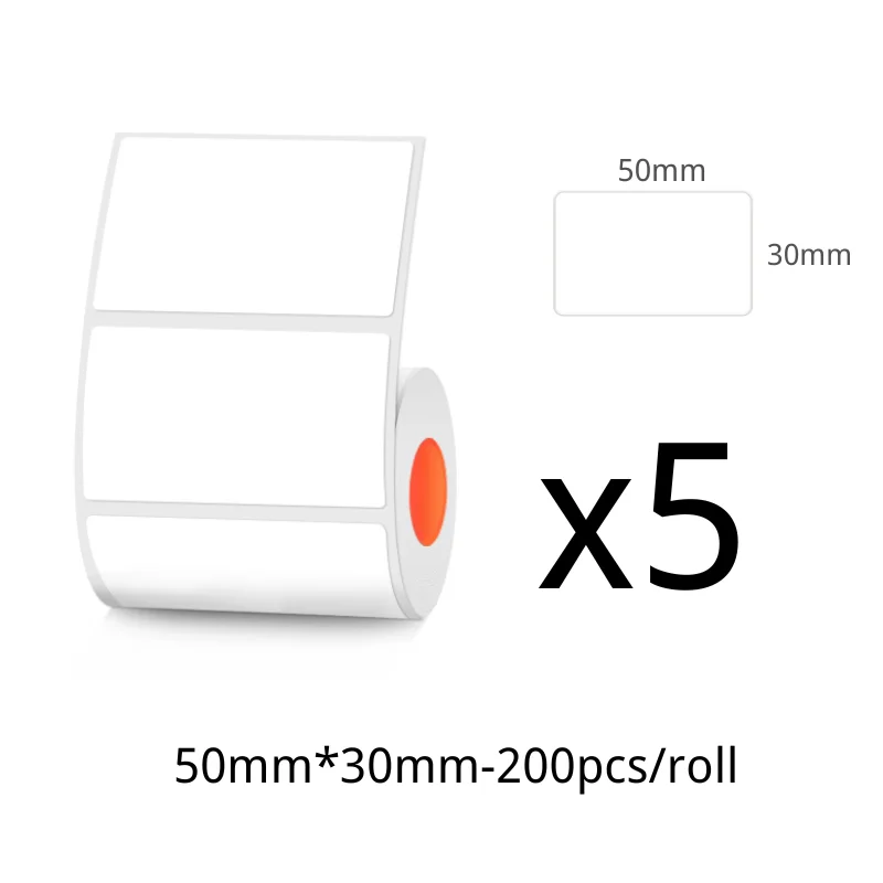 50 mm breiter Thermo-Etikettenaufkleber, weiß, selbstklebendes Etikettenpapier, Kleidung, Warenpreisschild, Anzug für Phomemo SINMARK-Drucker