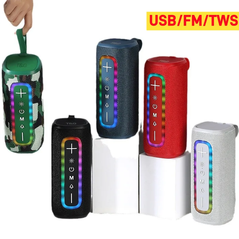 

Bluetooth Speaker Outdoor Wireless Woofer LED Lights /FM/TF Card/USB Flash Drive Connect Mobile Phone/Tablet/TV Caxia De Som