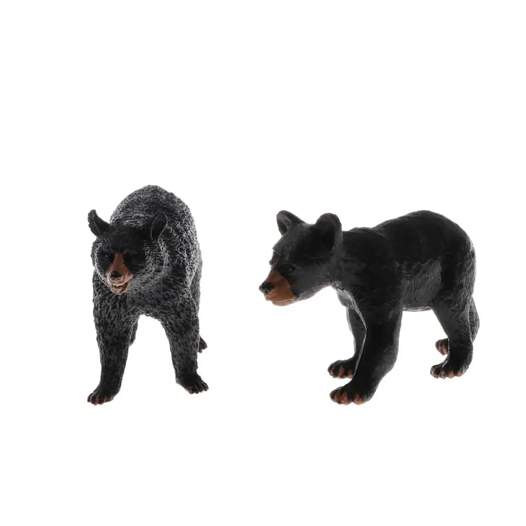 Simulation Animal Moon Bear Model Figure Lifelike Learning Toy Plastic Educational Gift for Children Home Decoration