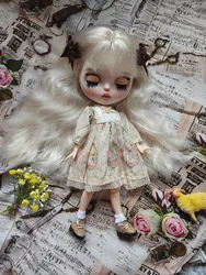 Blythe doll Clothes New Handmade Cuteclassic light yellow dress For Ymy Licca Azones Ob24 Azone Doll Accessories Anime