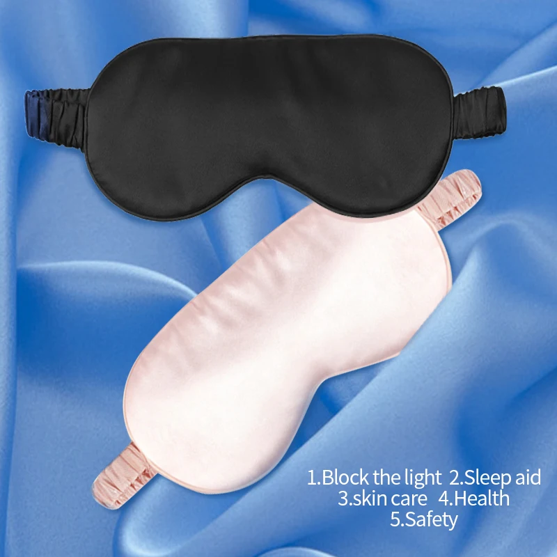 100% Pure Silk Double-Side Shading EyeShade Sleeping Eye Mask Cover Eyepatch Blindfolds Eyeshade Health Sleep Shield Light