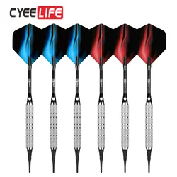 CyeeLife-dardos suaves electrónicos, 3 piezas, 18g, profesionales, de vuelo, tornillo 2BA, punta suave de nailon