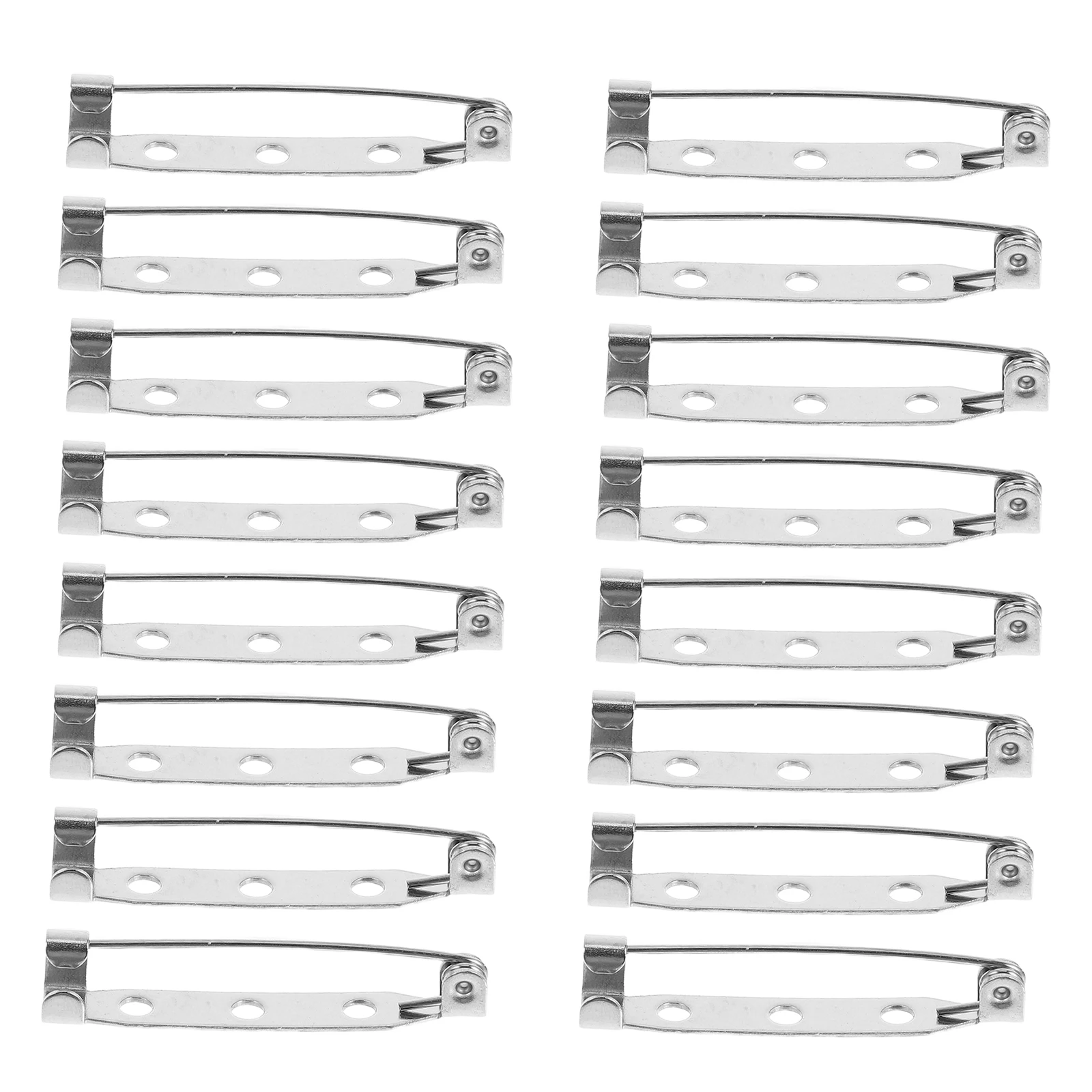 

40pcs Pin Badge Back Metal Fasteners Silver Color Stainless Steel Name Tag Pins Brooch Attachments Jewelry Supplies