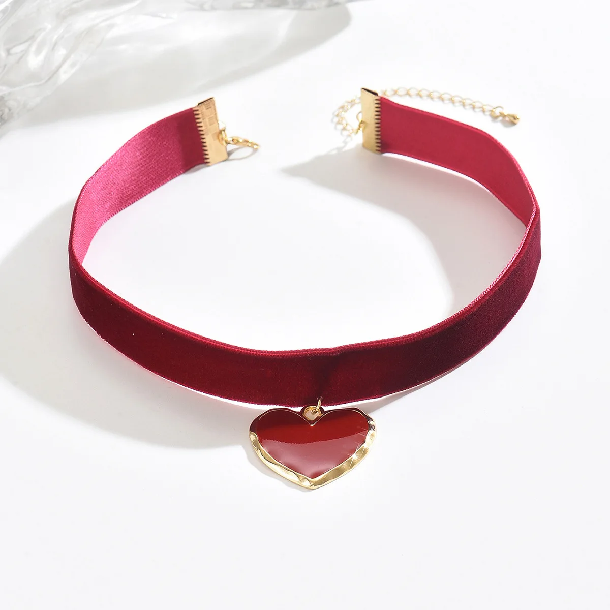 Fashion Autumn and Winter Red New Year Christmas Necklace Choker Collar Neck Chain Sweater Chain Short Collarbone Chain Women