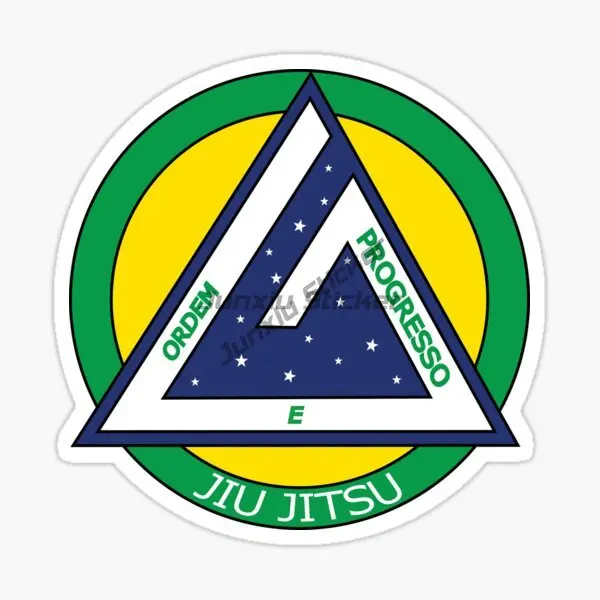 Jiu Jitsu BJJ Emblem Creative Personalized PVC Stickers for Decorate Car Wall Room Bicycle Van Table Motorcycle Off-road Helmet