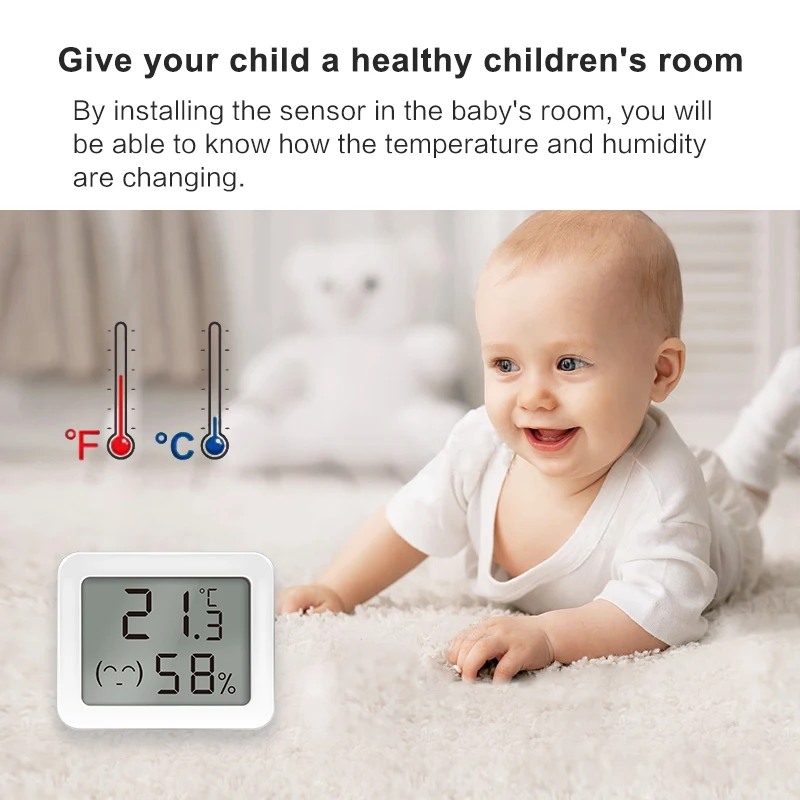 Ewelink Zigbee3.0 Sensor de temperatura e umidade Monitoramento em tempo real Clima interna precisa compatível com Alexa Google Home Alice