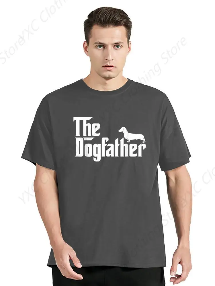 The Dogfather Dachshund T-Shirt Funny Father Dog Lover  S - 6XL Fresh Classic Basic Tshirts