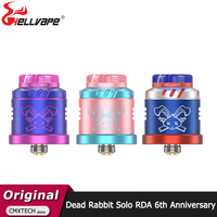 Original Hellvape Dead Rabbit Solo RDA Tank 6th Anniversary Edition Single Coil Atomizer 22mm 810 Drip Tip Fit Ni80 Clapton Coil