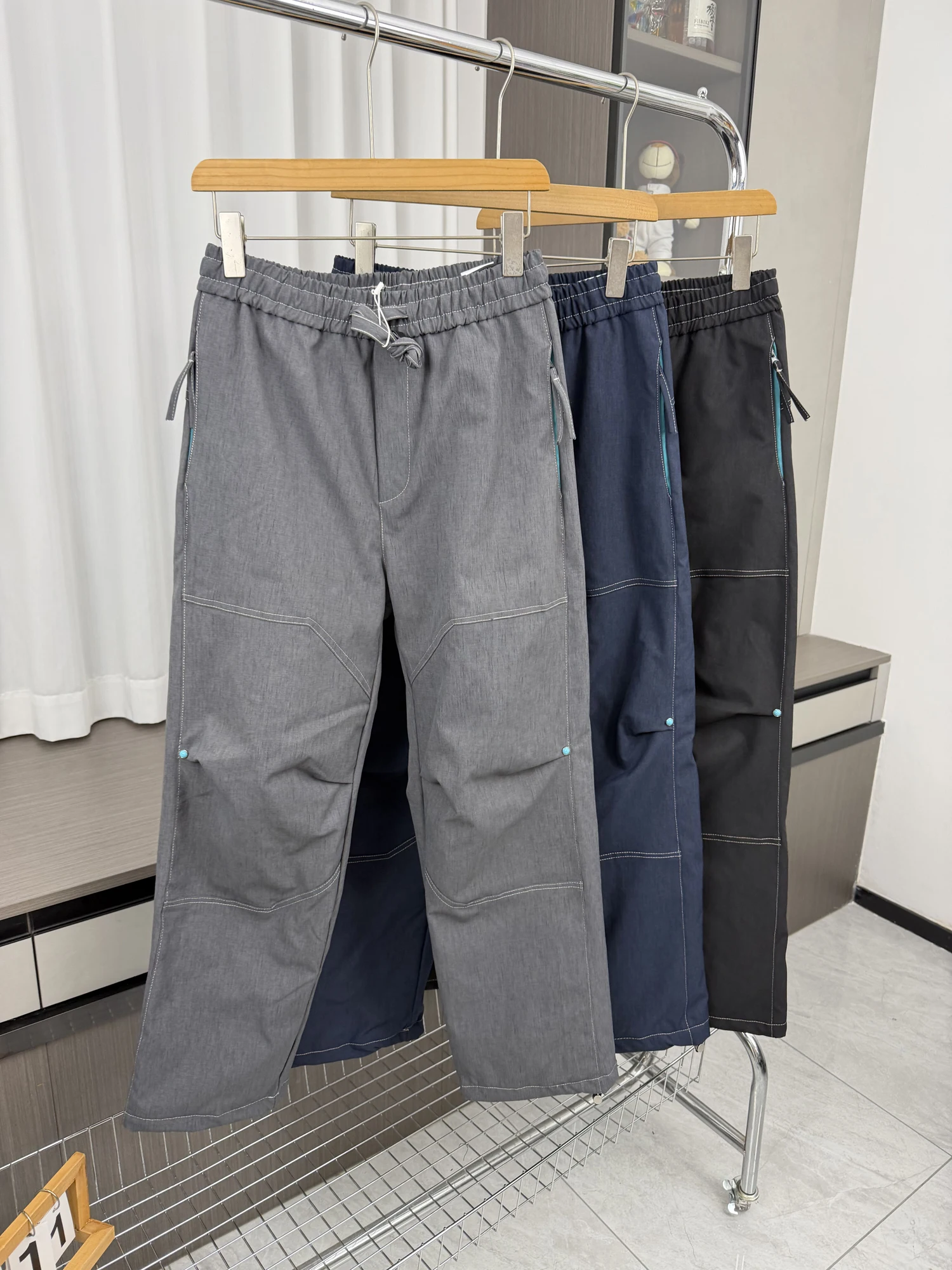 

Мужские зимние лыжные брюки American High Street Tech из хлопка с легким наполнителем, свободного кроя, для активного отдыха, повседневные, прямые штанины