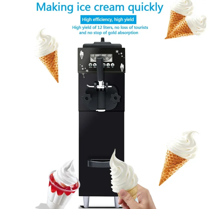 

12L/H The best sale 900W table top mini soft ice cream making vending machine Ice Cream Maker one flavor