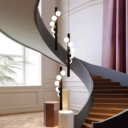 Modern home decor led lights pendant light lamps forstaircase Chandeliers for living room hanging light indoor lighting