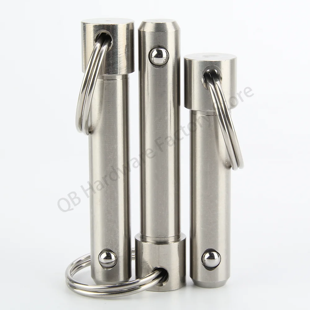 QB114 Spring Pins Stainless Steel Pin Dia 5~25mm Usable length 10~100mm Quick Release Pin Ball Lock Pins