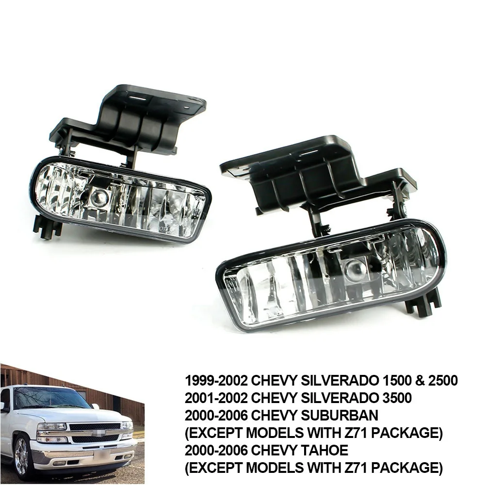 Luces antiniebla para parachoques, lámparas de conducción para Chevy Silverado 1999-2002 1500/2500/2000-2006 Tahoe Suburban 2001-2002 Chevy Silverado 3500