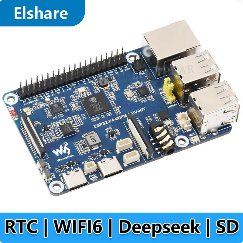 

ESP32-P4 DEV-KIT C6 WiFi6 MIPI DSI 7/10,1-дюймовый дисплей/камера CSI/аудиодинамик AI Deepseek для Xiaozhi