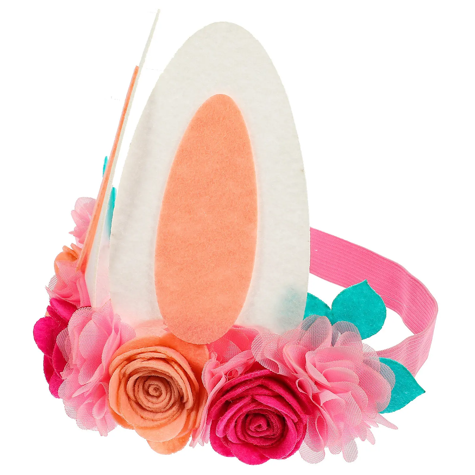 

Easter Rabbit Ear Headband White Delicate Flower Hair Accessory for Cosplay Birthday Party Photo Hairband for