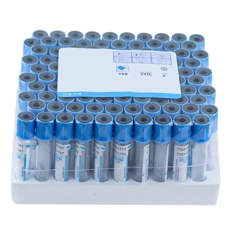 

Sterile Vacuum Tube Buffered Sodium Citrate 1:9 Blood Collection Coagulation Tubes Plastic Tube Lab Supplies 100Pcs 5Ml