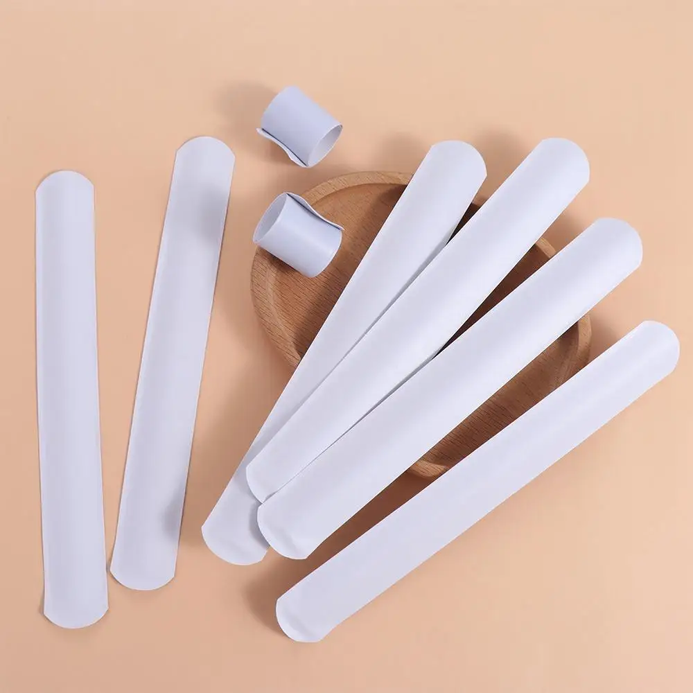 10pcs/lot Party Supplies DIY Blank Slap Bracelets Graffiti White Slap Wristband PVC Painting Wristbands Kids