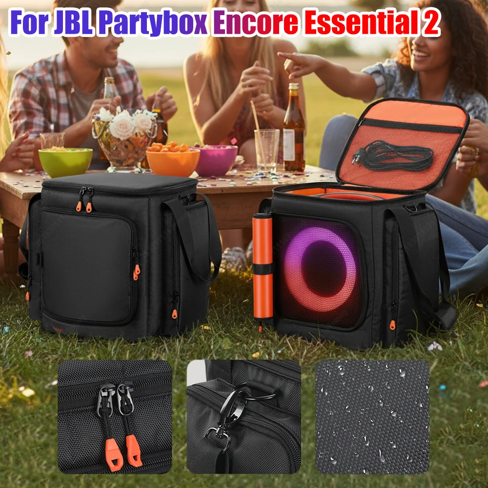 

Для JBL Partybox Encore Essential 2: Портативный защитный чехол, двусторонняя сумка для хранения и переноски колонки Encore Essential