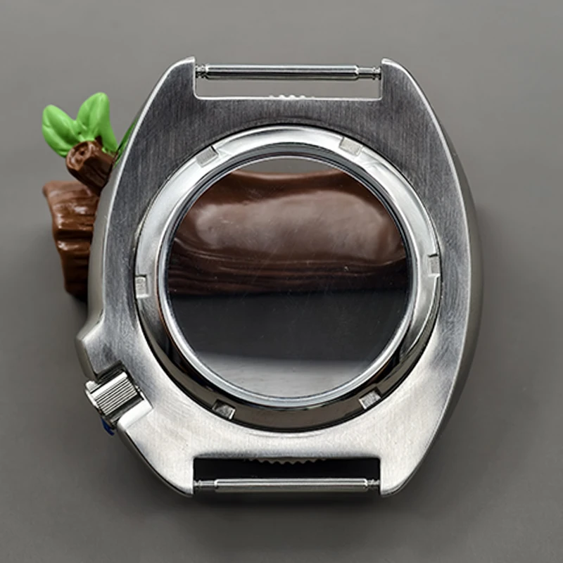 44mm 6105 Turtle Watch Case Sapphire Glass Fits NH35 NH36 4R 7S26 Movement Transparent Back Cover Men's Dive Watch Parts Refit