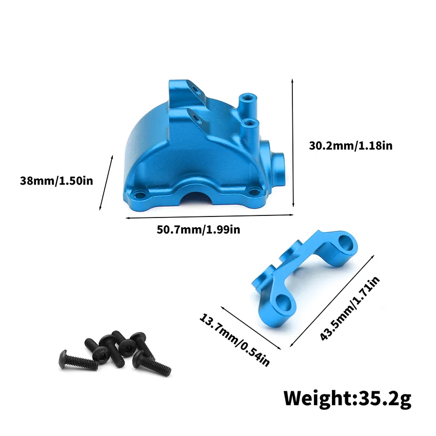 Front Rear Gearbox Cover Suspension Mount Fixing Seat LY129 Aluminum Alloy Modification Parts Accessories for 1/10 TAMIYA TT02