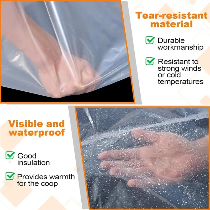 A93Z قماش الأقمشة الشفافة شديدة التحمل مقاومة للماء وعازلة لحظيرة الدجاج #4