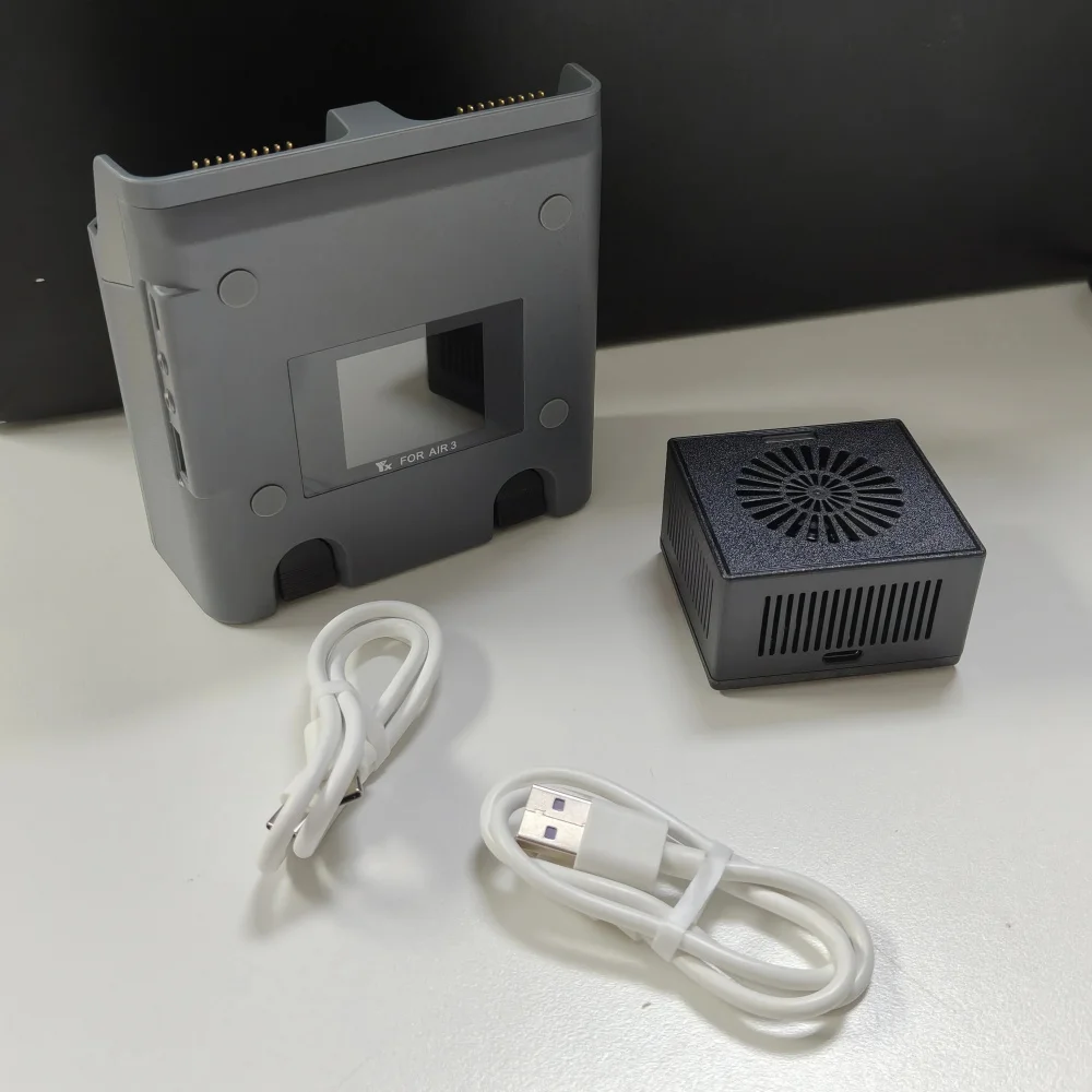 

Концентратор для зарядки аккумулятора с двусторонним цветным экраном для DJI Air 3S/Air 3, портативный чехол с быстрой зарядкой, аксессуары