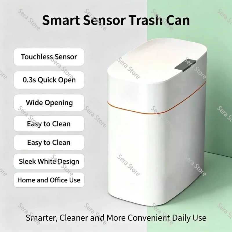 Automatic Smart Trash Can Induction Household Versatile New Living Room Light Luxury Electric Toilet Toilet Sanitary Bucket