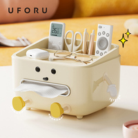 Multifunctional Cute Tissue Storage Box, Cartoon tissue box，Tissue Box Organizer with Storage, Tissue Box Cover Rectangle