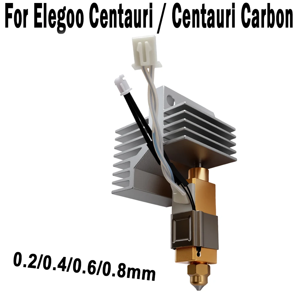 

For Elegoo Centauri Carbon Nozzle Assembly Ceramic Hotend Kit Centauri Nozzles Thermistor Silicone Brush Hot End 3d Spare Parts